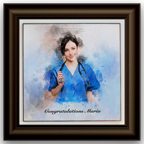 Nursing Graduation Gifts | Custom Painting on Canvas | Photo to Painting - FromPicToArt