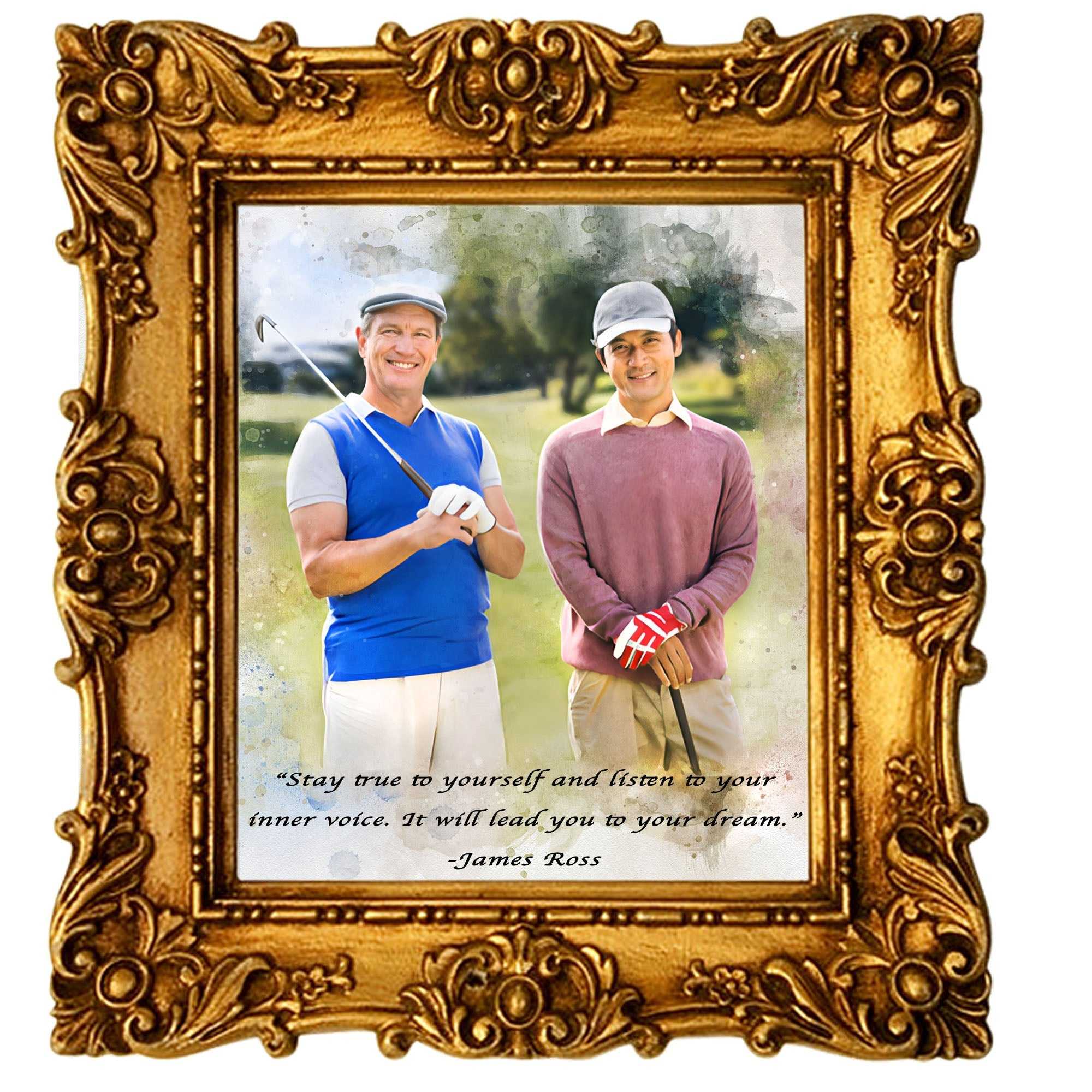 One-of-a-kind Gift for Golfers | Unique Gift for Golf Lovers - FromPicToArt