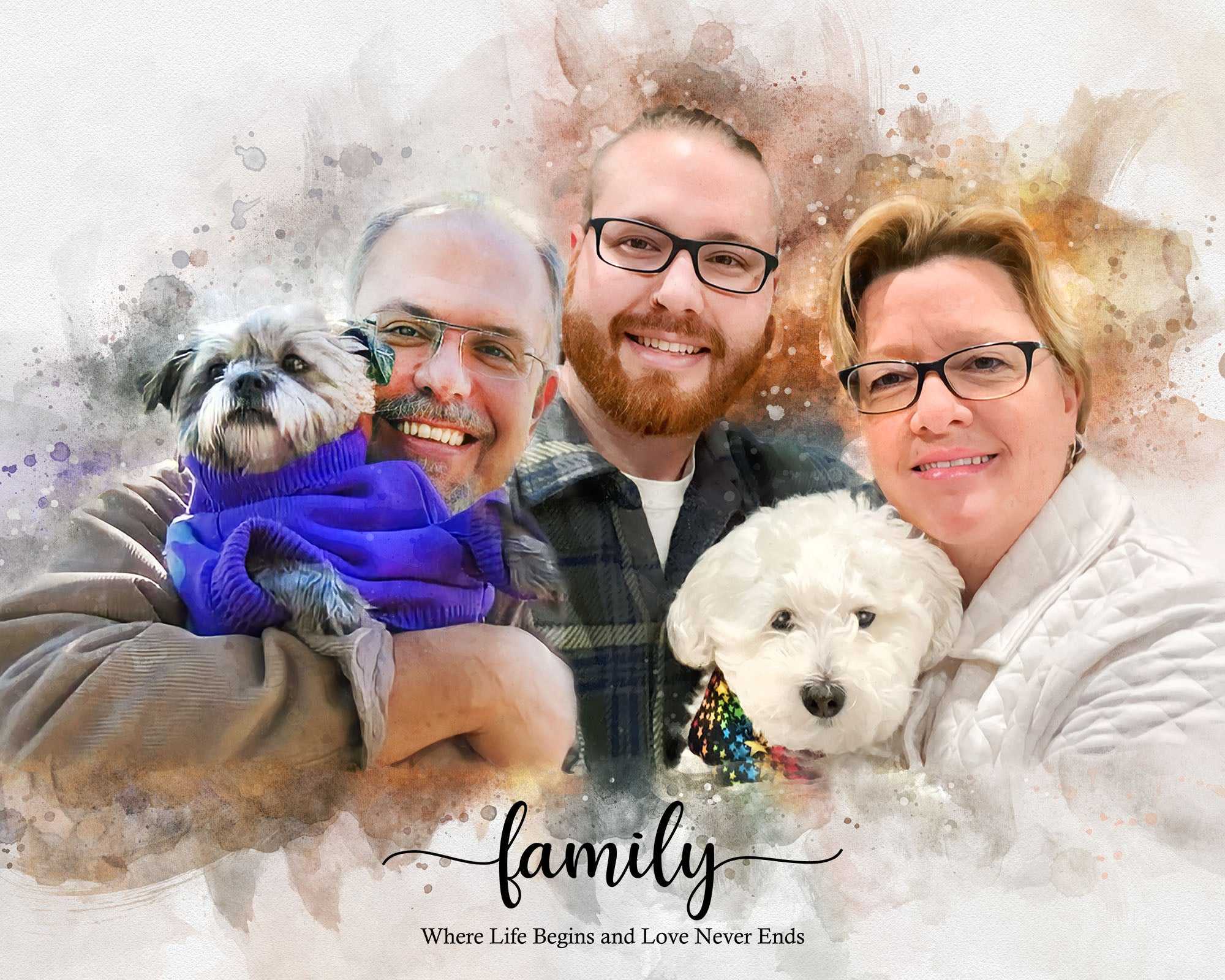 Dog Custom Custom Dog Portraits from Photo🐾 | We Paint Your Furry Friend 🖌️ 🎨 ...