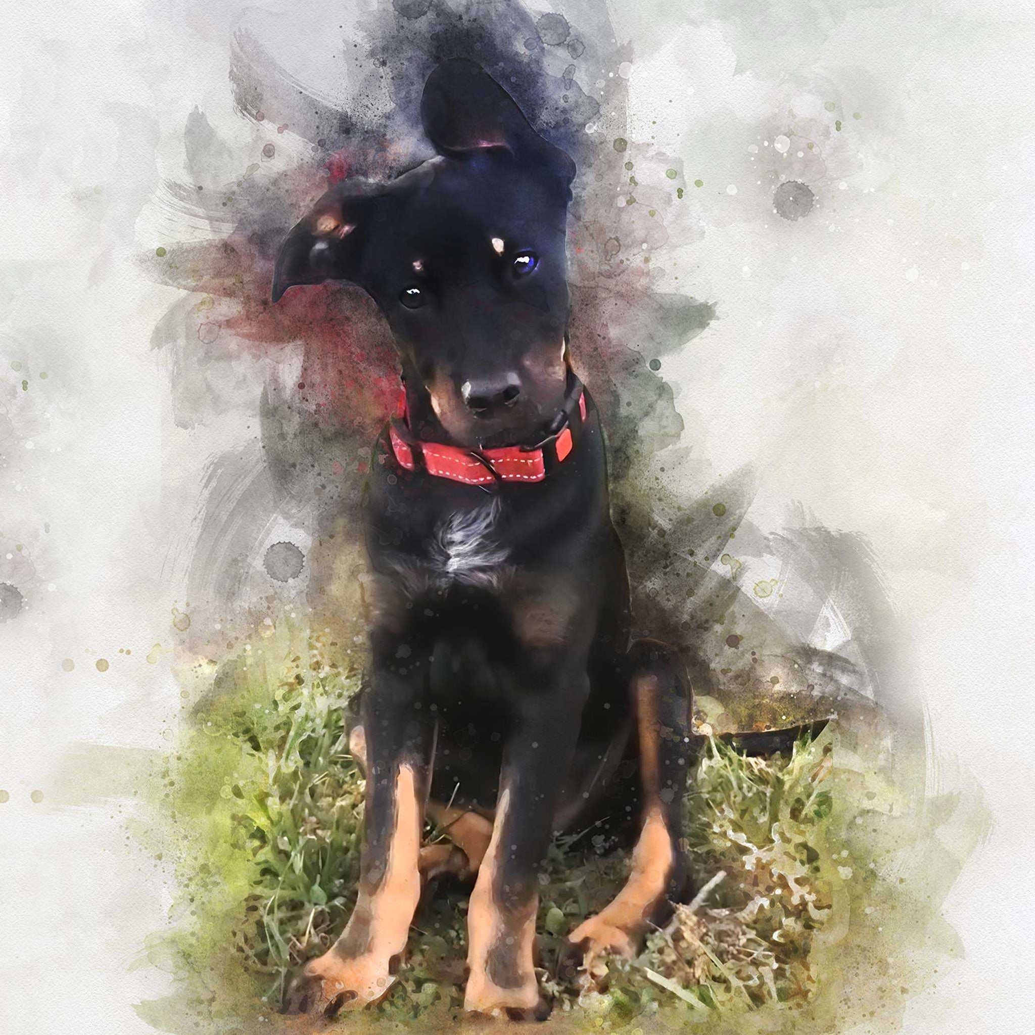 Dog Custom Custom Dog Portraits from Photo🐾 | We Paint Your Furry Friend 🖌️ 🎨 ...