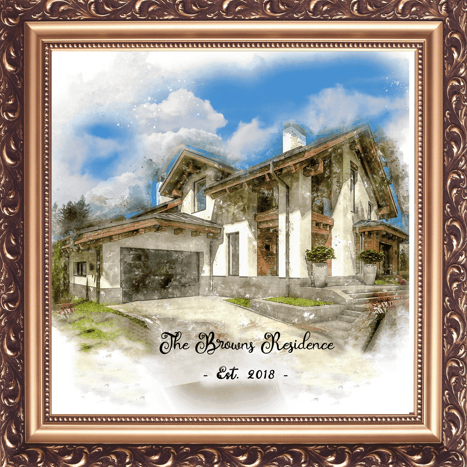 Order Your Custom House Painting in 5 Minutes. Follow the EASY Steps below - FromPicToArt