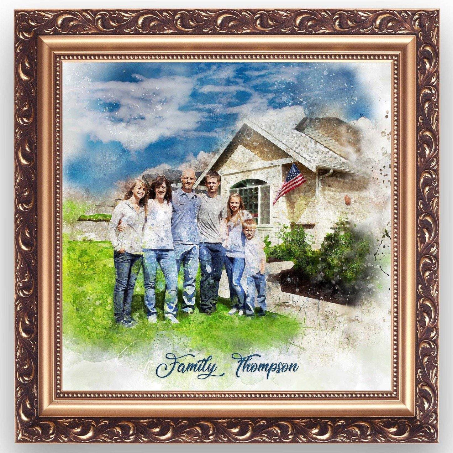 Order Your Custom House Painting in 5 Minutes. Follow the EASY Steps below - FromPicToArt