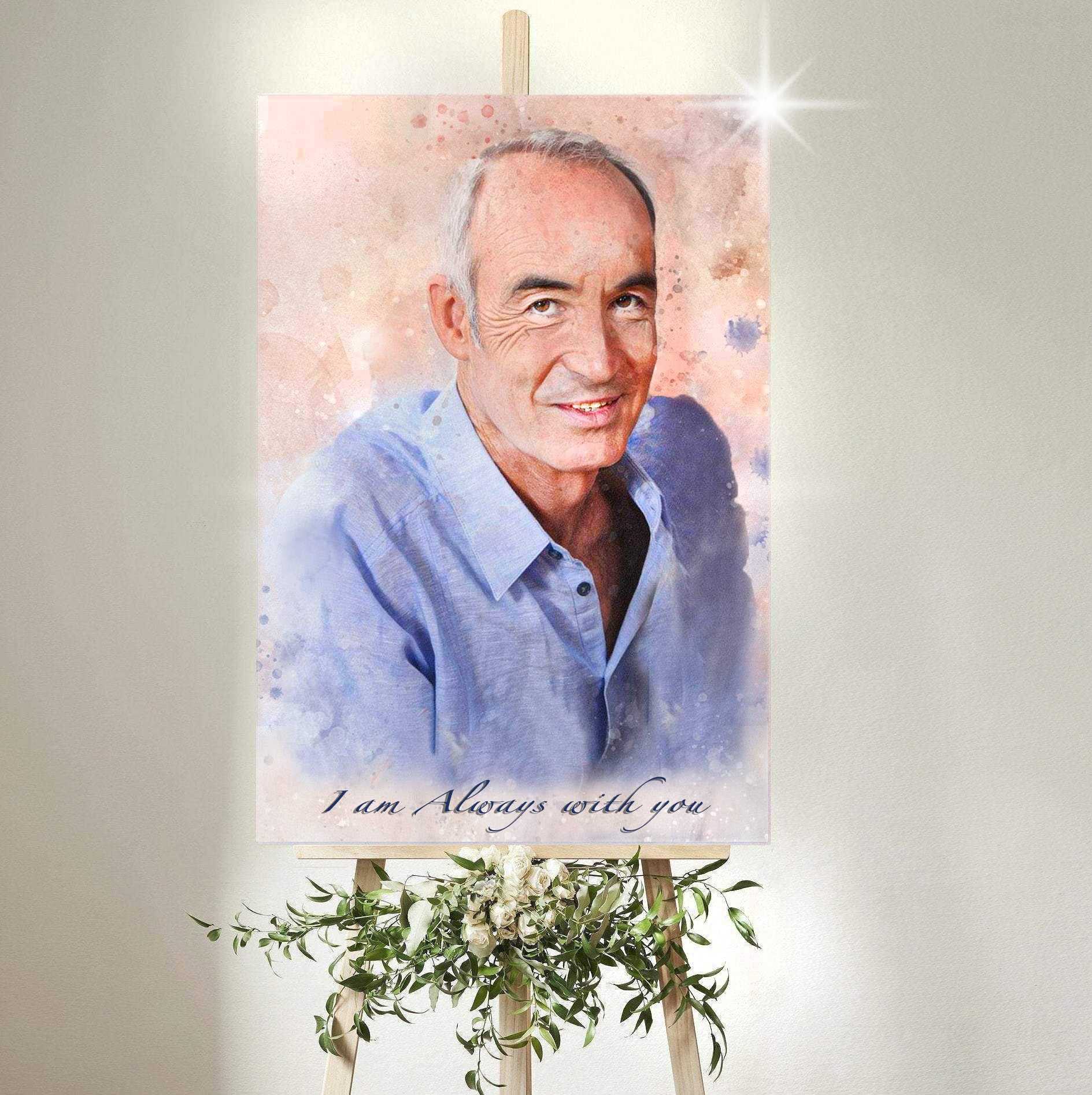 🌈Painting of lost Loved Ones 💙 Gift for Someone who Lost a Loved One | Sympathy Gift | Memorial Gifts - FromPicToArt