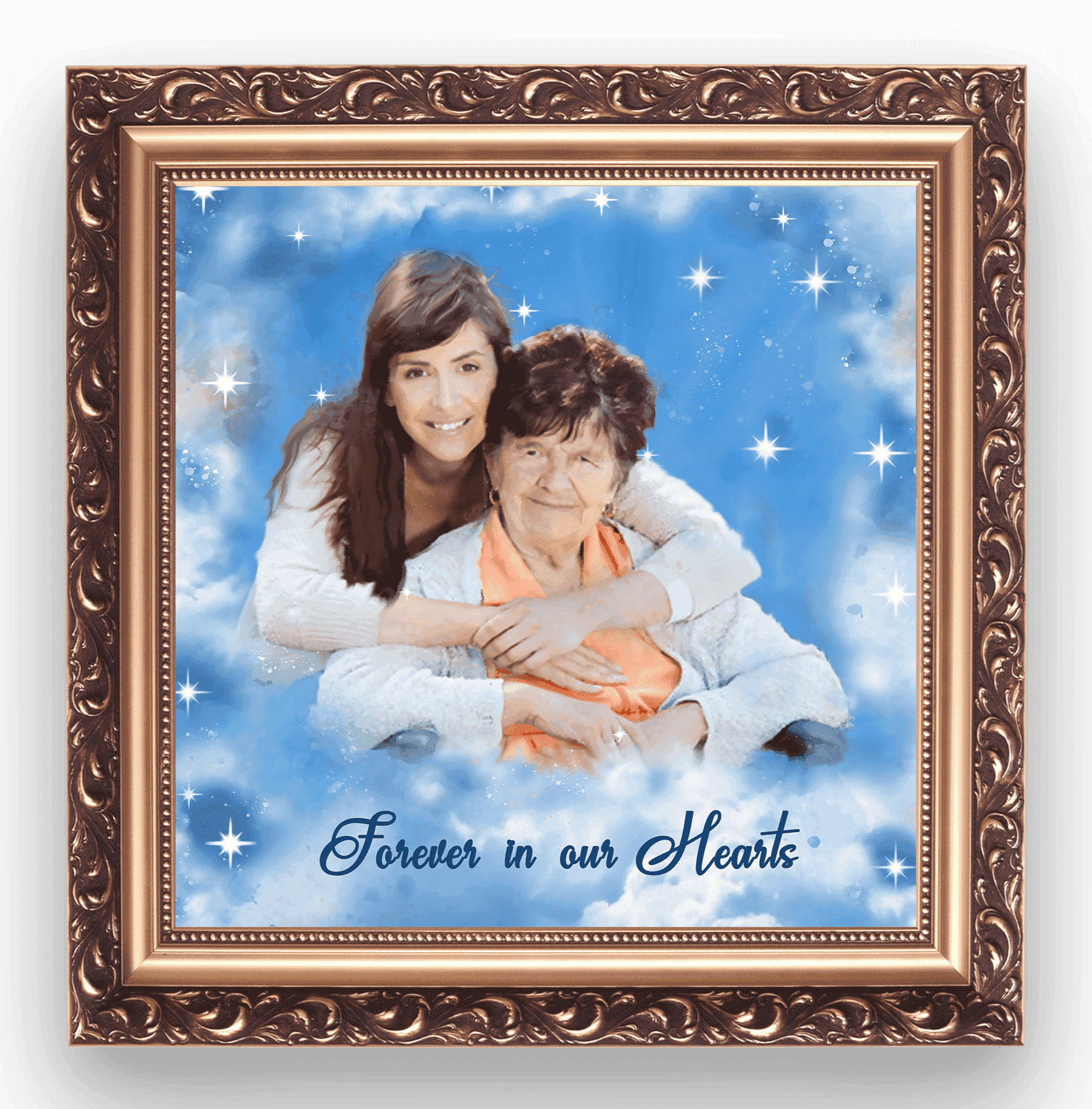 🌈Painting of lost Loved Ones 💙 Gift for Someone who Lost a Loved One | Sympathy Gift | Memorial Gifts - FromPicToArt