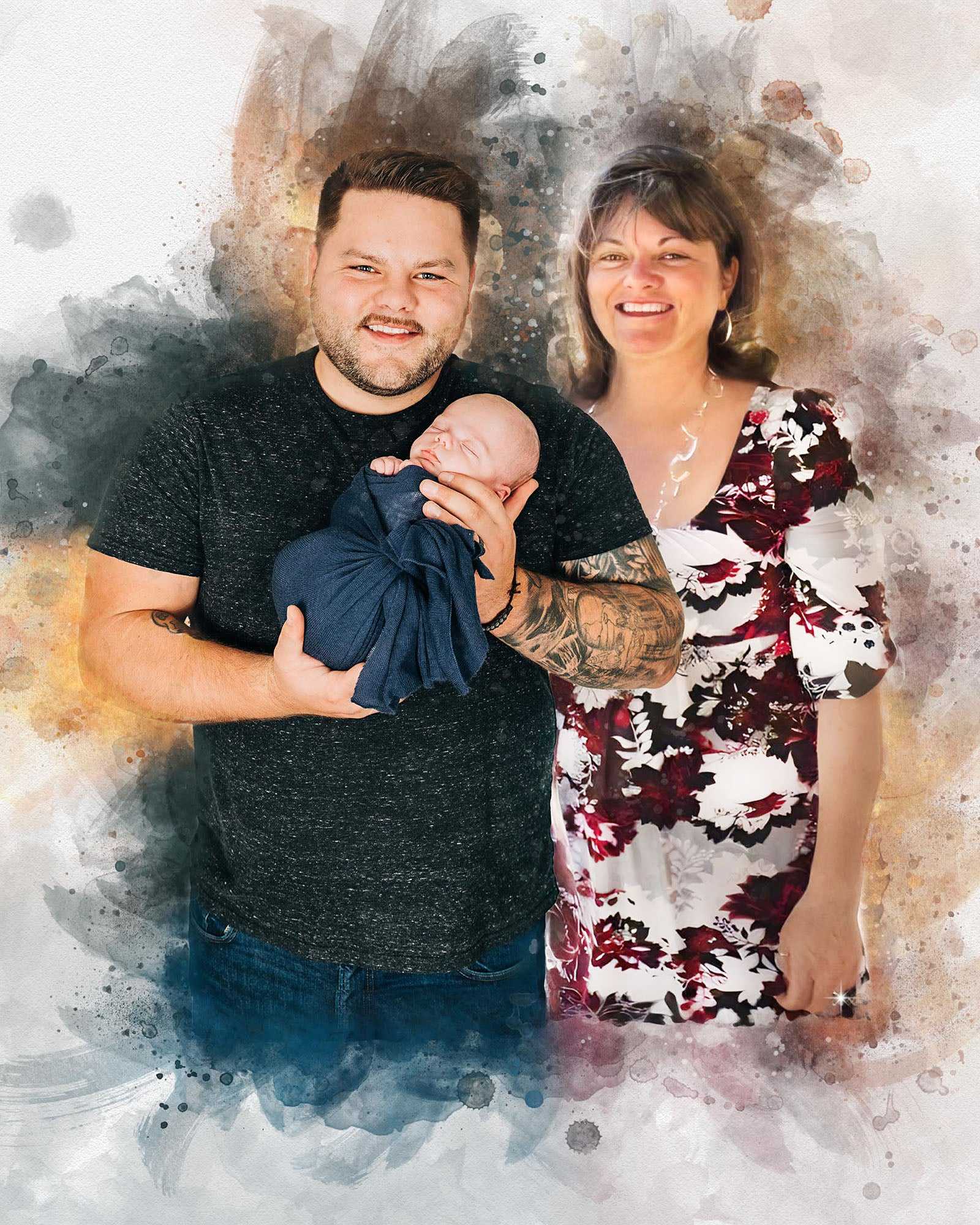 Painting of Loved Ones | Custom Portraits from Photo | Wall Art - FromPicToArt
