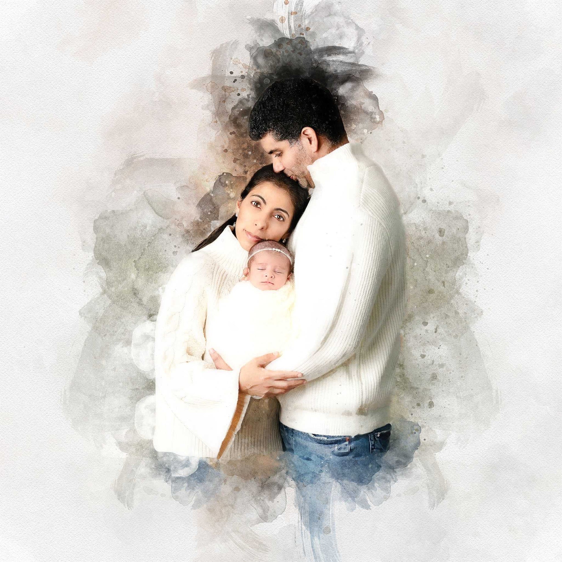 Painting of Loved Ones | Custom Portraits from Photo | Wall Art - FromPicToArt