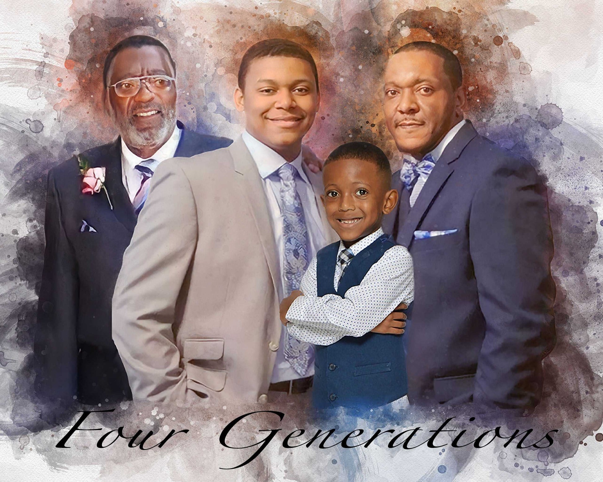 Painting of Loved Ones | Custom Portraits from Photo | Wall Art - FromPicToArt