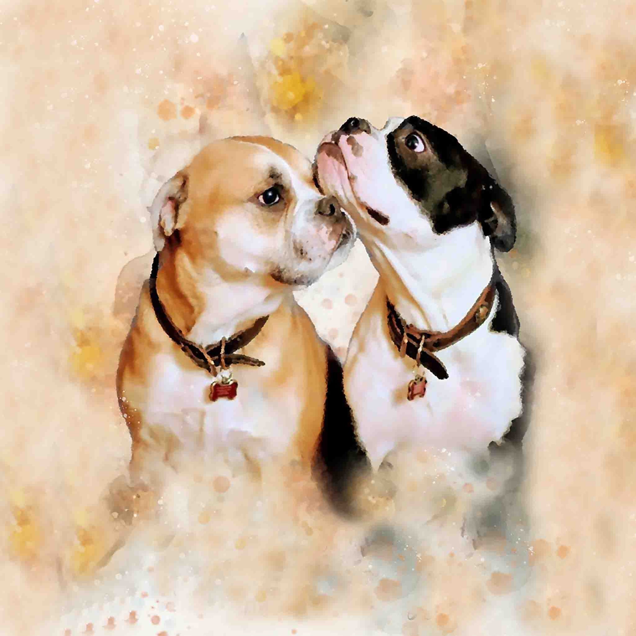Personalized Dog Painting, Custom Dog Paintings on Canvas - FromPicToArt