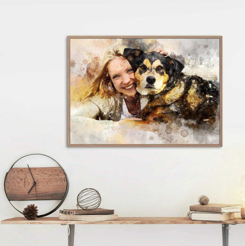 Personalized Dog Portrait | Custom Dog Portrait From Photo - FromPicToArt