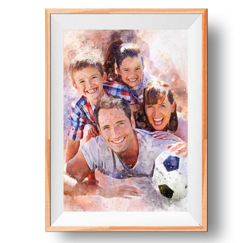 Personalized Family Portraits | Family Painting from Photo| Custom Painted Portrait - FromPicToArt