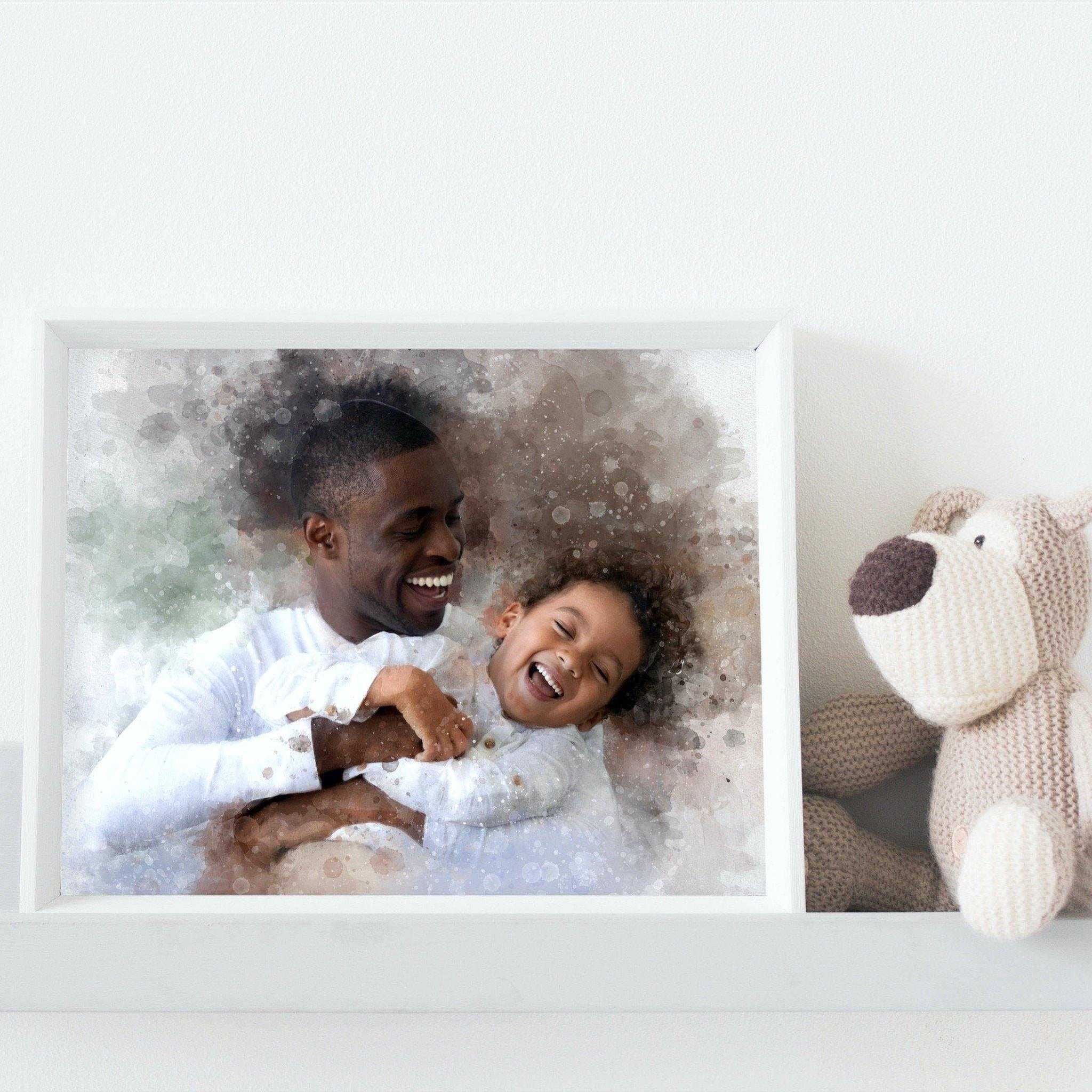 Personalized Family Portraits | Family Painting from Photo| Custom Painted Portrait - FromPicToArt