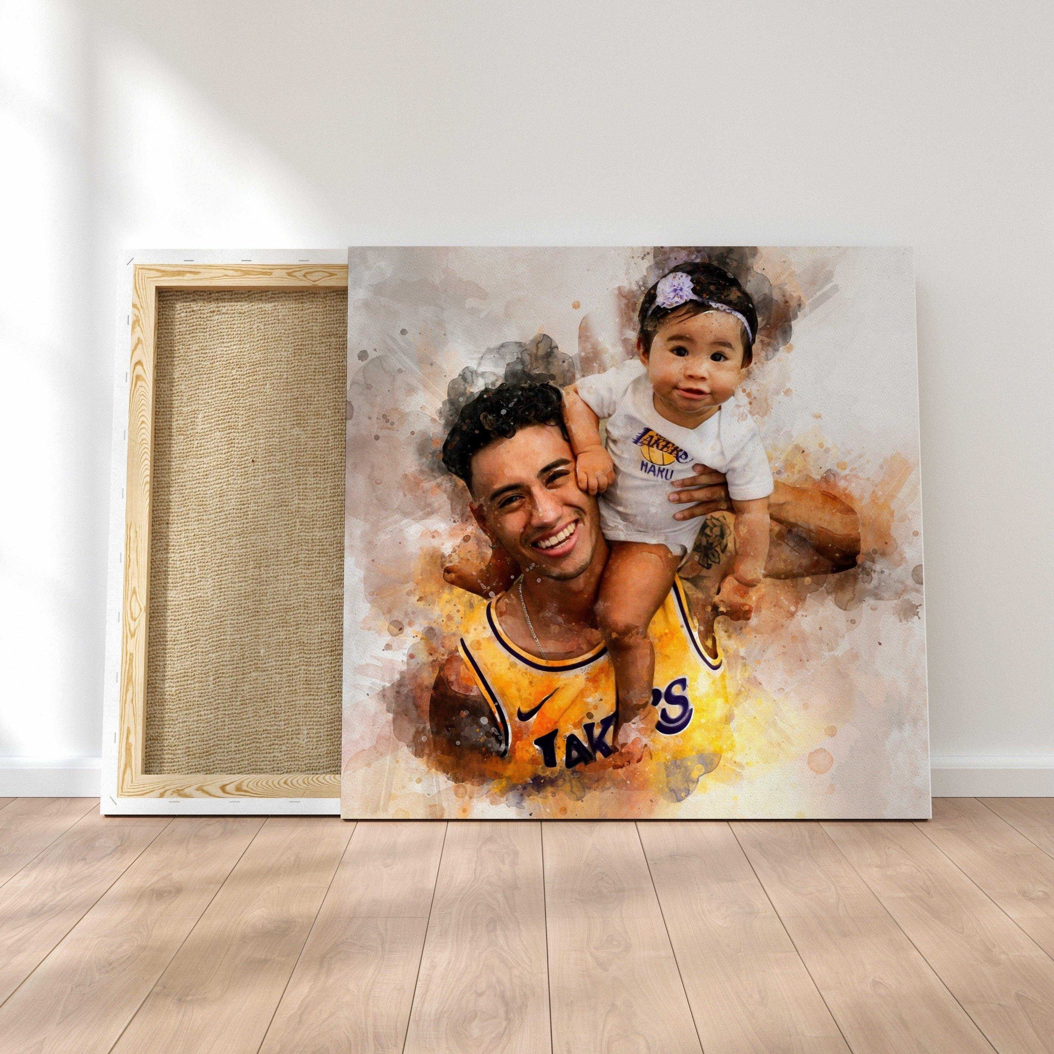 Personalized Family Portraits | Family Painting from Photo| Custom Painted Portrait - FromPicToArt