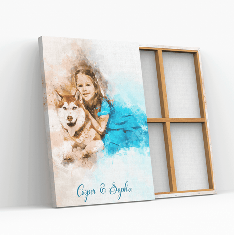 Personalized Gifts for Dog Lovers, Watercolor Dog Portrait, Custom Dog Painting, Personalized Puppy Painting - FromPicToArt