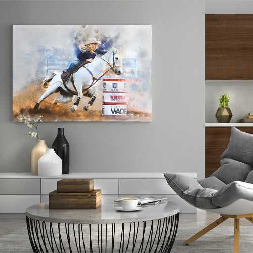 Personalized Gifts for Horse Owners | Custom Horse Portraits on Canvas - FromPicToArt