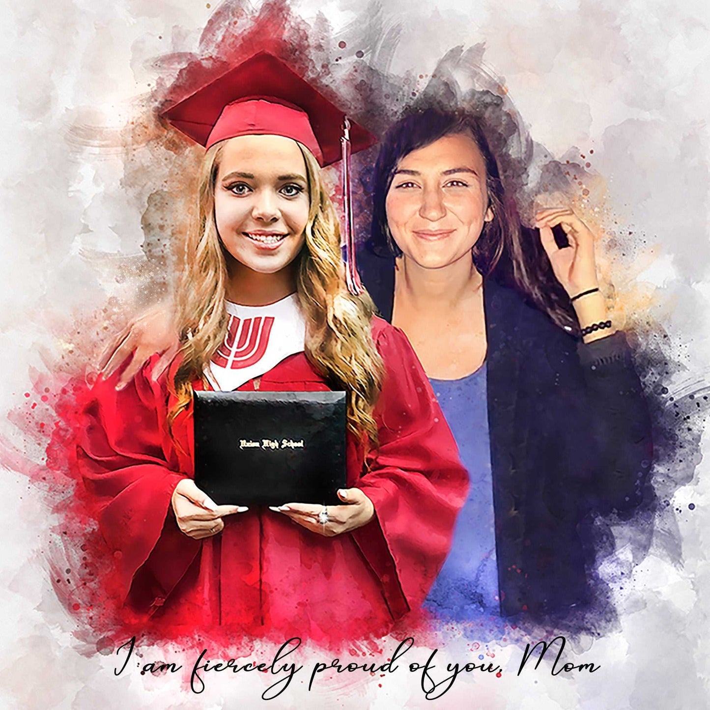 Personalized Graduation Gift| Custom Portrait From Photo | Unique Graduation Gifts - FromPicToArt