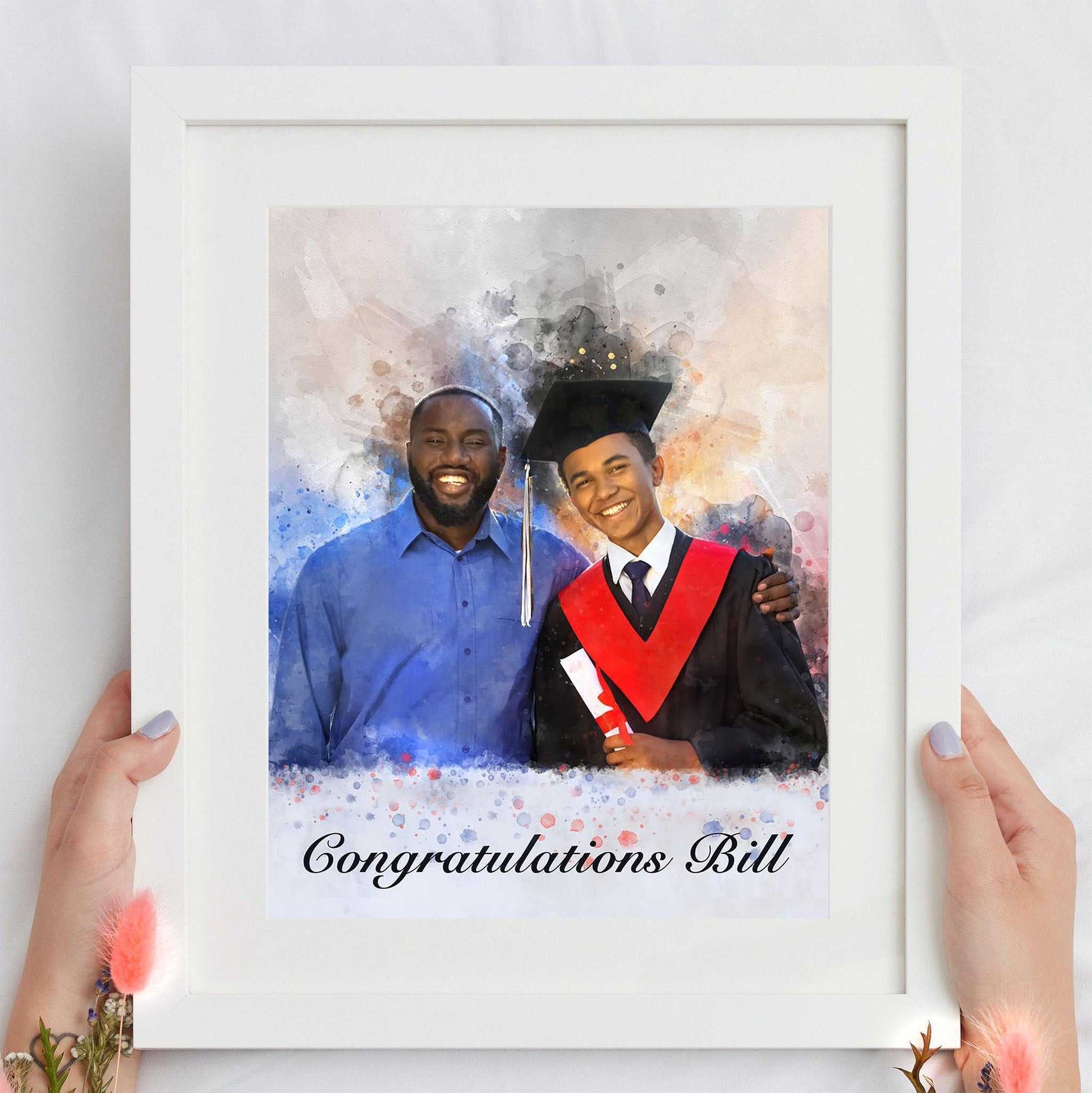 Personalized Graduation Gift| Custom Portrait From Photo | Unique Graduation Gifts - FromPicToArt