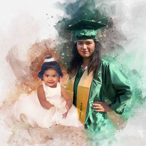 Personalized Graduation Gift| Custom Portrait From Photo | Unique Graduation Gifts - FromPicToArt