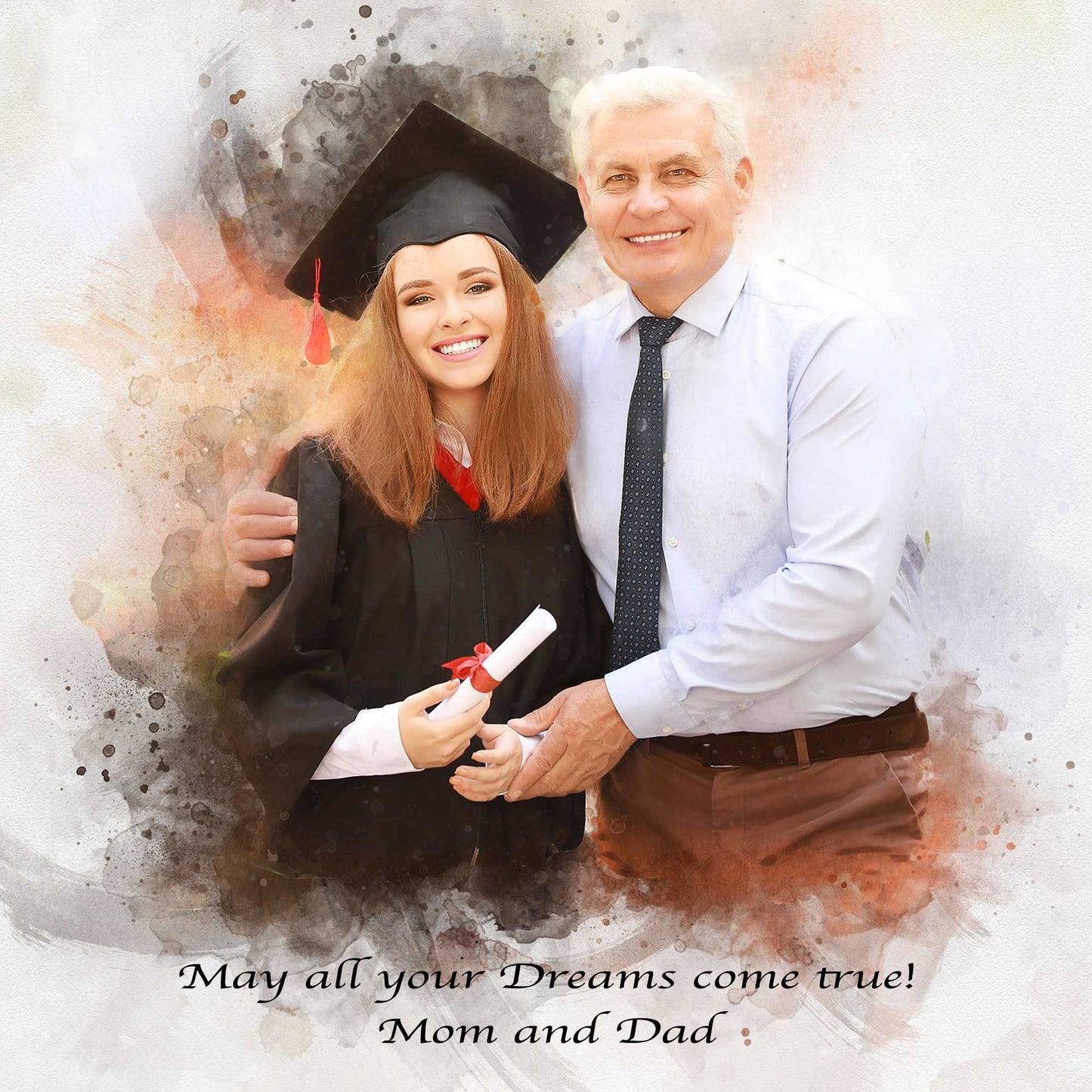 Personalized Graduation Gift| Custom Portrait From Photo | Unique Graduation Gifts - FromPicToArt