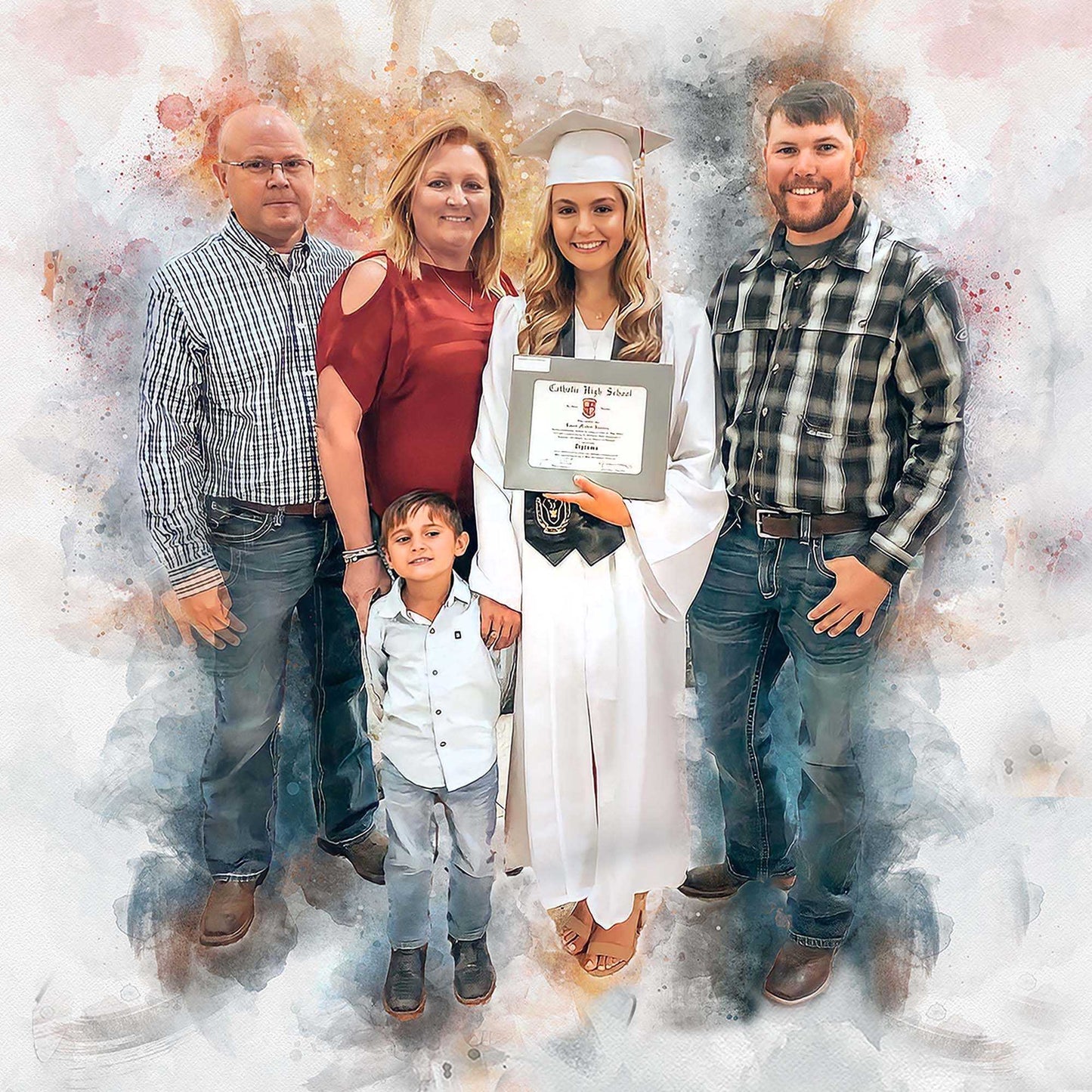 Personalized Graduation Gift| Custom Portrait From Photo | Unique Graduation Gifts - FromPicToArt