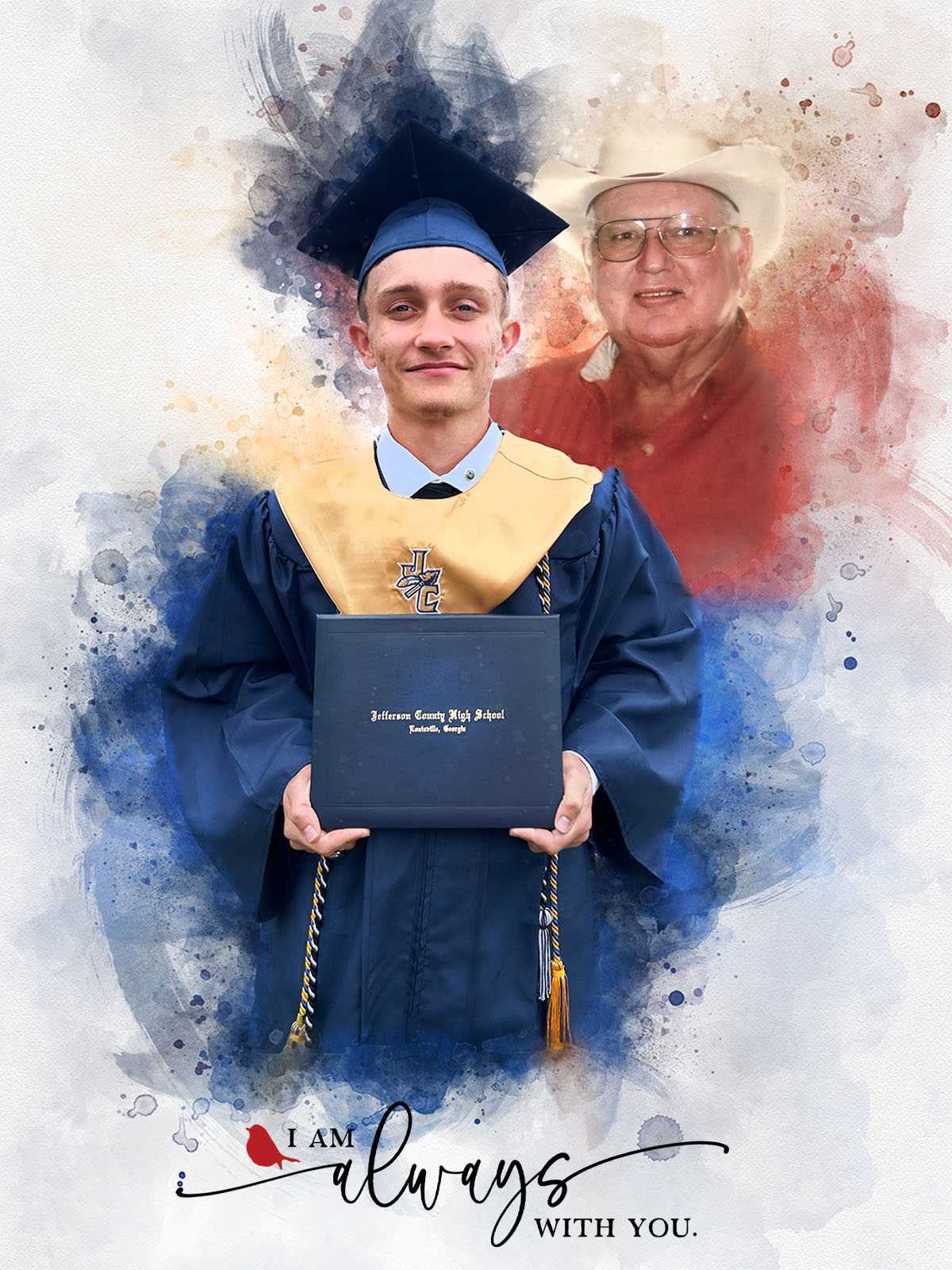 Personalized Graduation Gift| Custom Portrait From Photo | Unique Graduation Gifts - FromPicToArt