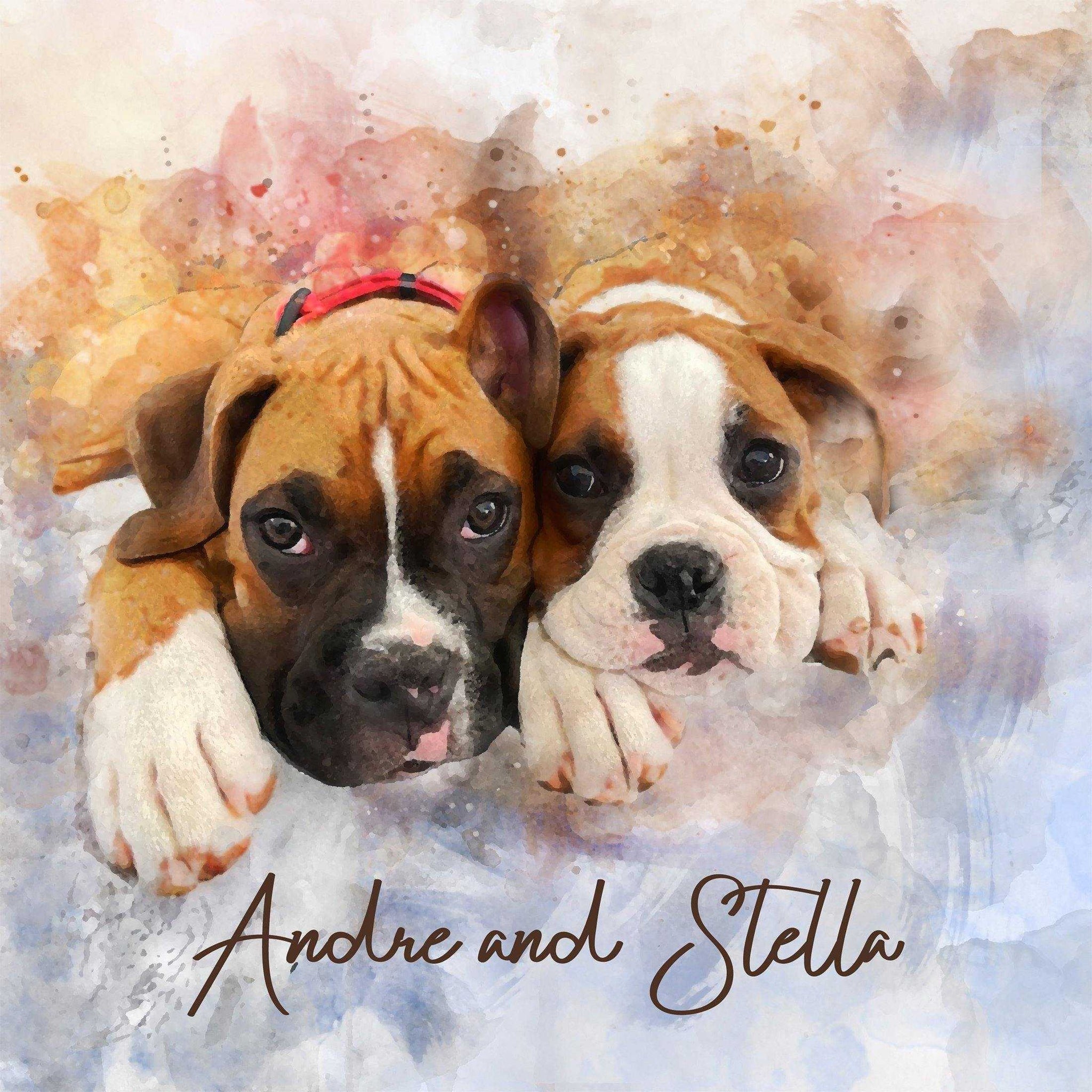 Pet Painting, Custom Pet Painting from Photo, Pet Paintings on Canvas - FromPicToArt