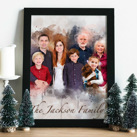Pictures with Passed Family Members, Custom Picture with Deceased Loved One in Background, Add People into a Picture - FromPicToArt
