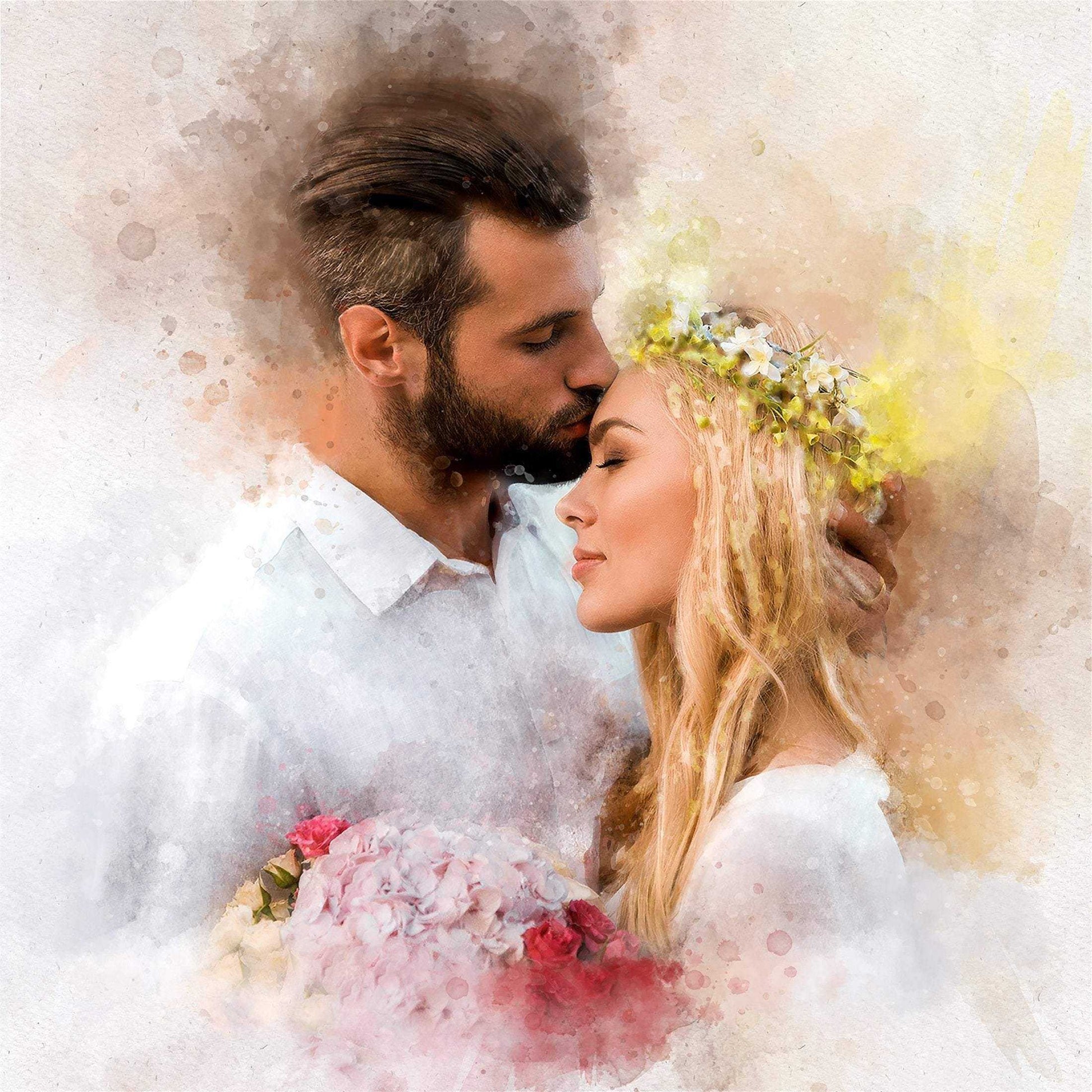 Portrait from Photo, Custom Paintings on Canvas, Photo to Painting - FromPicToArt