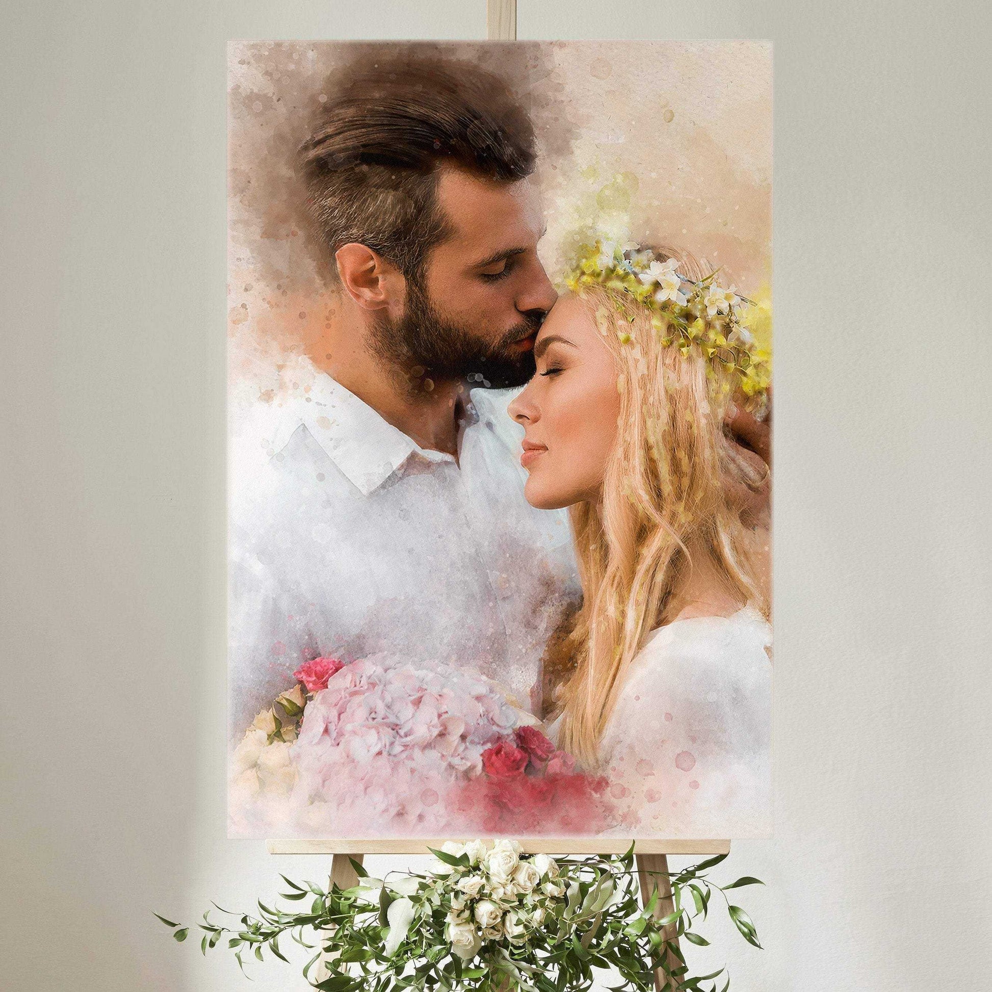 Portrait from Photo, Custom Paintings on Canvas, Photo to Painting - FromPicToArt