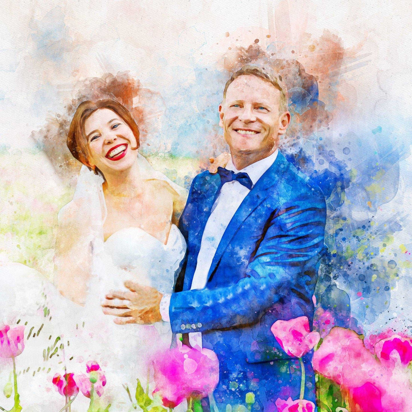 Portrait from Photo, Custom Paintings on Canvas, Photo to Painting - FromPicToArt