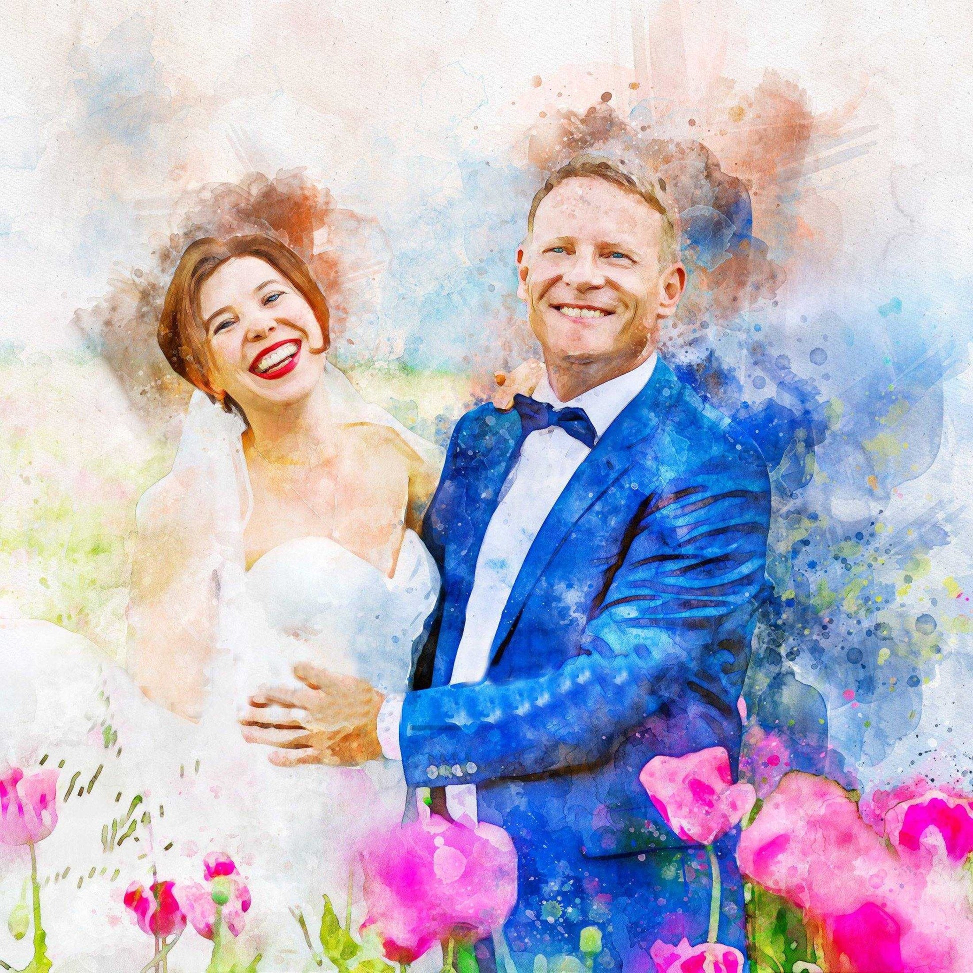 Portrait from Photo, Custom Paintings on Canvas, Photo to Painting - FromPicToArt