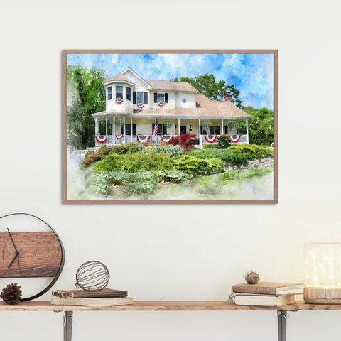 Realtor Closing Gift, Custom House Painting - FromPicToArt