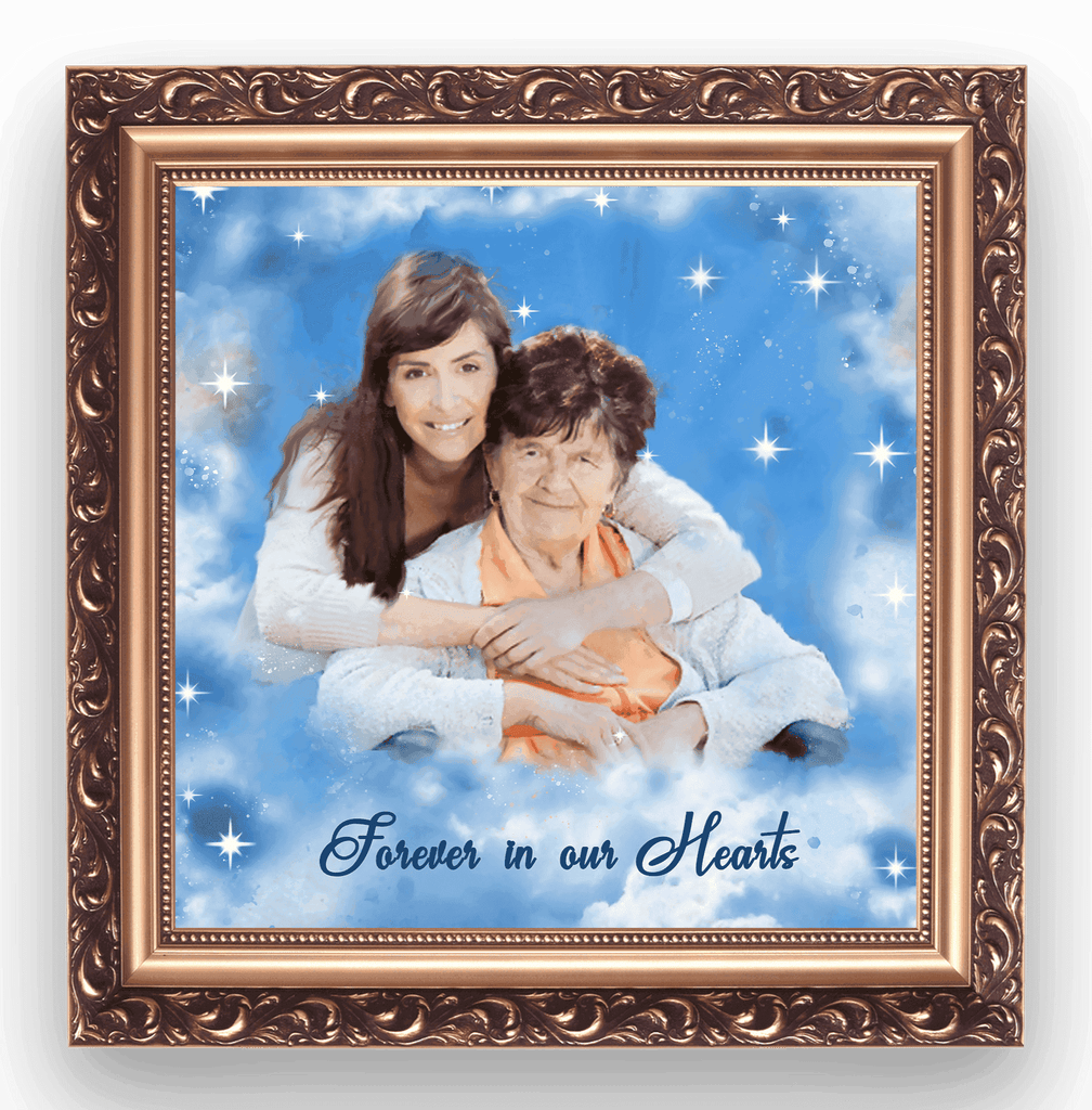 Remembrance Gifts, Custom Portrait, Memorial Gifts for loss of Mother, Sympathy Gifts for loss of Father, In Memory Gifts of a Loved One - FromPicToArt