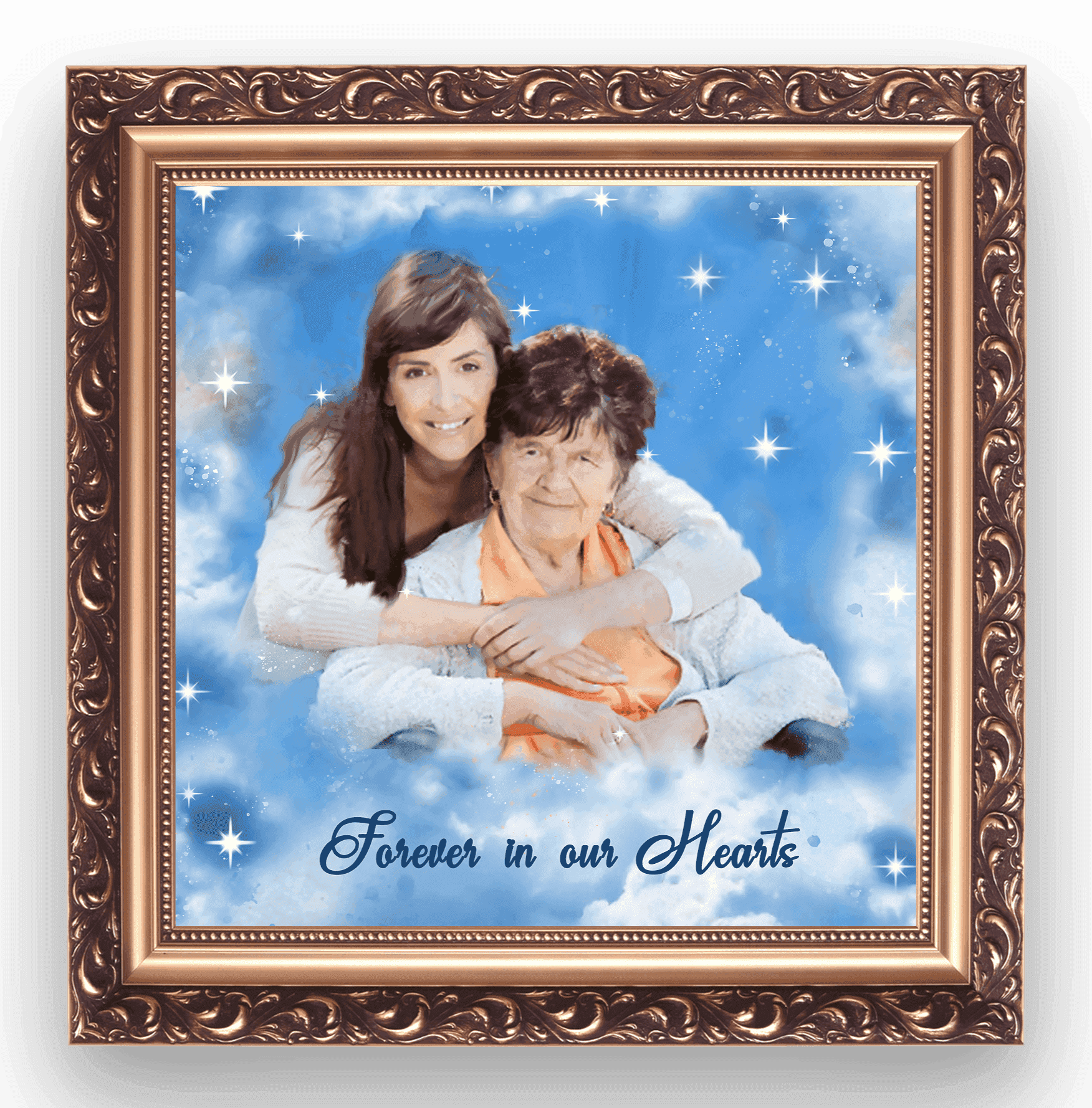 🌈 Sympathy Gifts 🕯️ Memorial Gifts 🕊️ Condolence Gift Ideas 🌟 Portrait of Deceased Loved one - FromPicToArt
