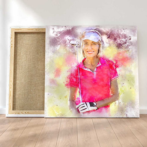 Retirement Gifts for Golf Lovers | Personalized Custom Paintings - FromPicToArt
