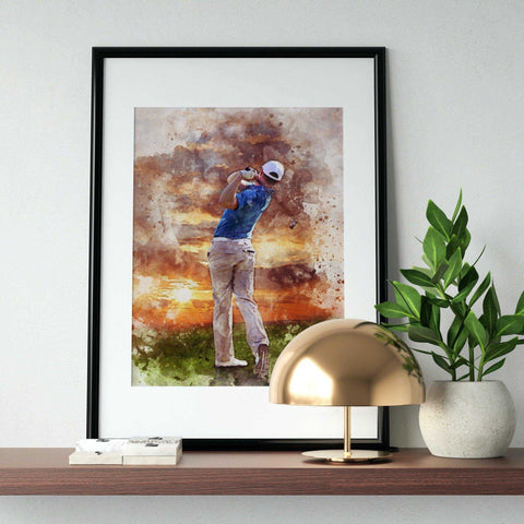 Retirement Gifts for Golf Lovers | Personalized Custom Paintings - FromPicToArt