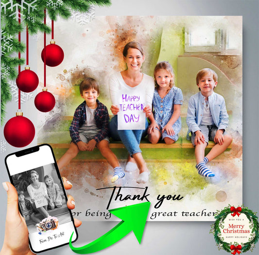 Teacher Christmas Gifts | Gift Ideas for Teachers | Teacher XMAS Gift Teacher Christmas - FromPicToArt