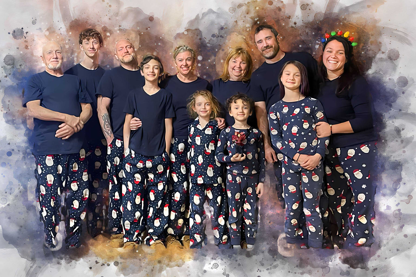 🌈Three Generation Painting | Family Portrait From Multiple Photos | Merge Different Photos | Add Person or Pet to Photo - FromPicToArt