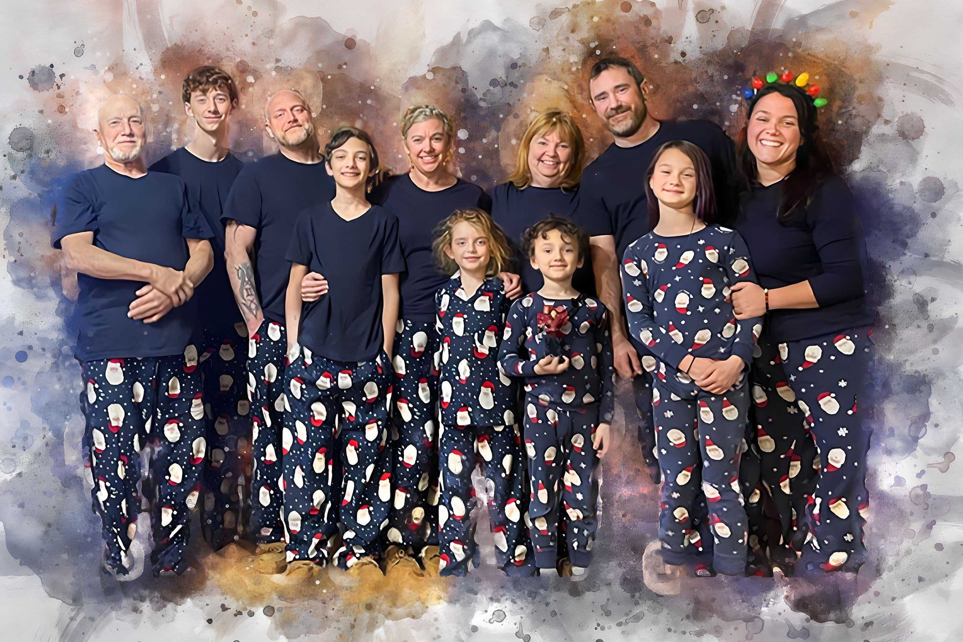 🌈Three Generation Painting | Family Portrait From Multiple Photos | Merge Different Photos | Add Person or Pet to Photo - FromPicToArt