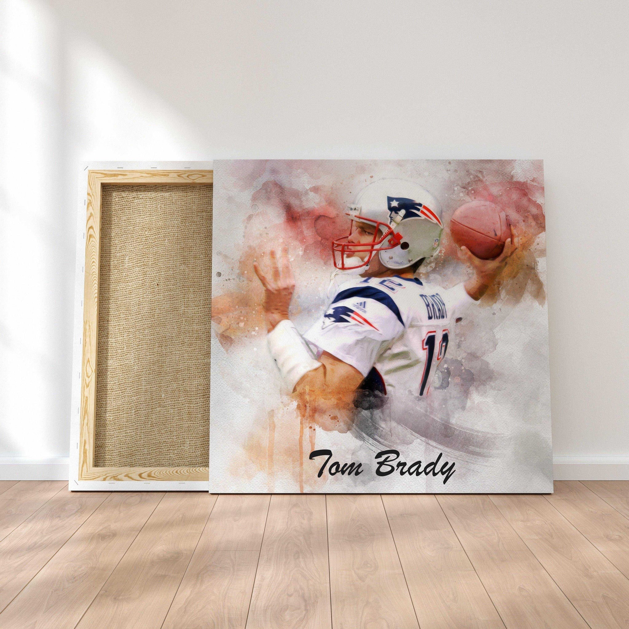 Tom Brady Poster/Canvas, Football Painting, Man Cave Decor, Man Cave Gift, Tampa Bay Buccaneers, Tom Brady the GOAT - FromPicToArt