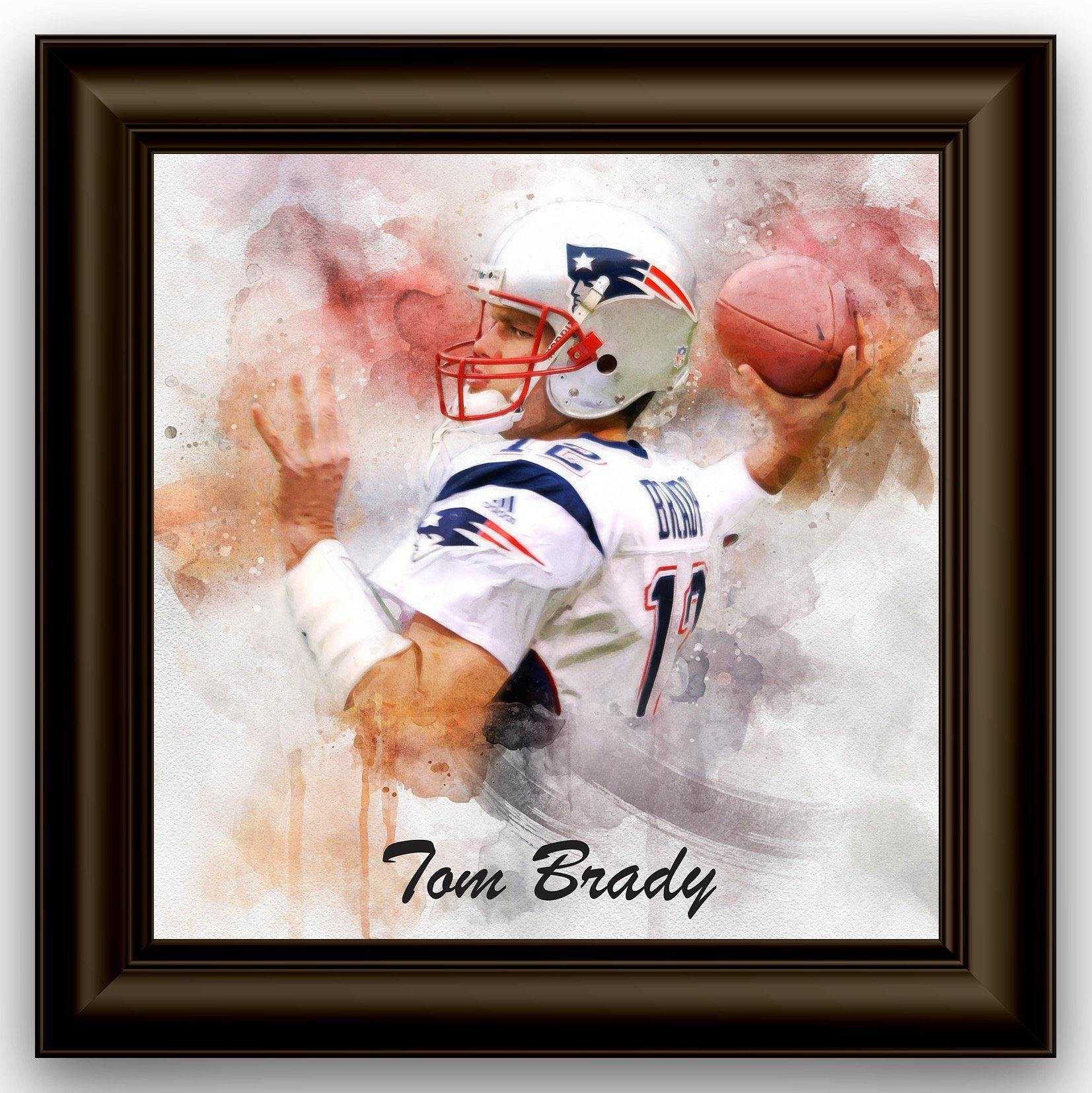 Tom Brady Poster/Canvas, Football Painting, Man Cave Decor, Man Cave Gift, Tampa Bay Buccaneers, Tom Brady the GOAT - FromPicToArt