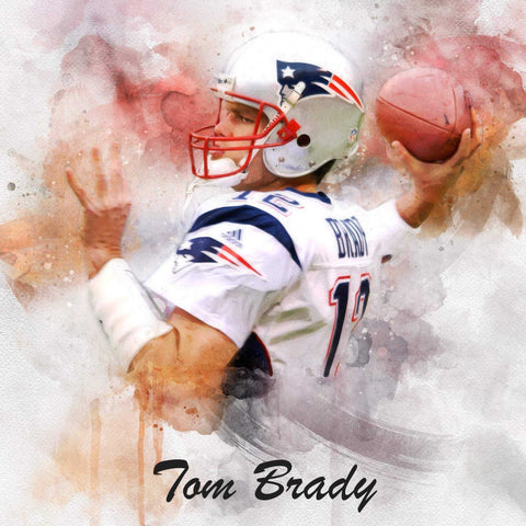 Tom Brady Poster/Canvas, Football Painting, Man Cave Decor, Man Cave Gift, Tampa Bay Buccaneers, Tom Brady the GOAT - FromPicToArt