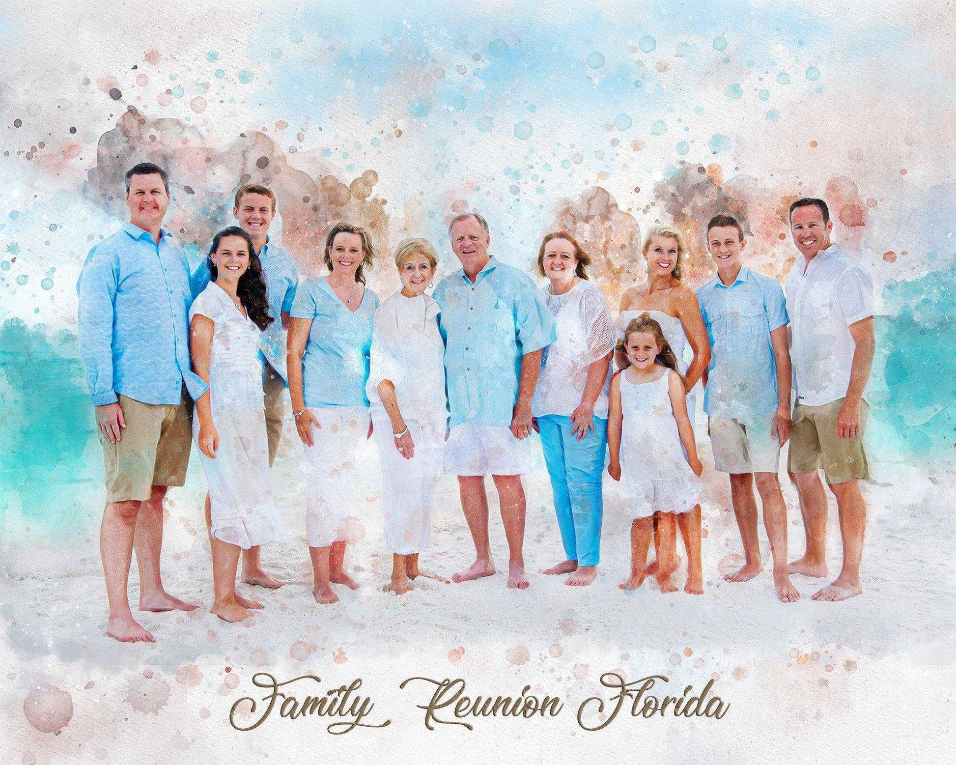 Turn Photo into Painting | Personalized Family Painting from Photo - FromPicToArt