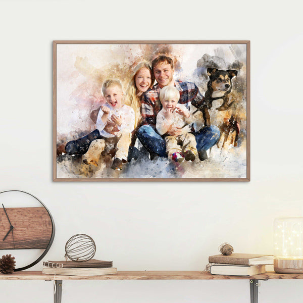 Custom Watercolor Family shops Portrait from Photo