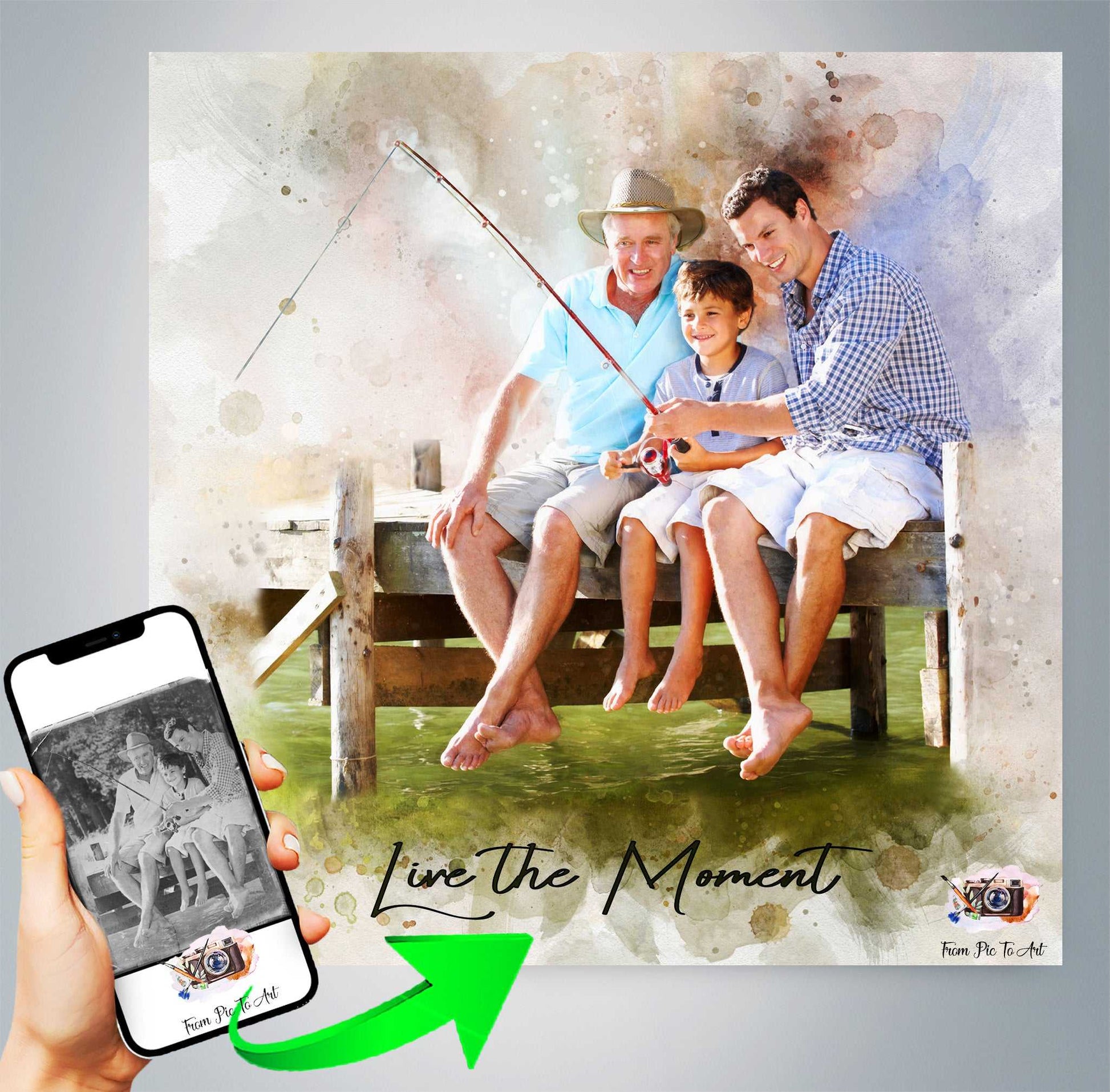 Unique Gifts for Dad | Great Gift Ideas for Dad Christmas| Father Gift Ideas | Birthday Gifts for Dad | Fathers Day Gifts - FromPicToArt