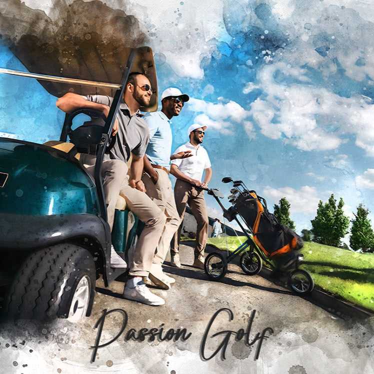 Unique Golf Gift for Golf Lovers | Gift Ideas for Golfers and Golf Fans - FromPicToArt