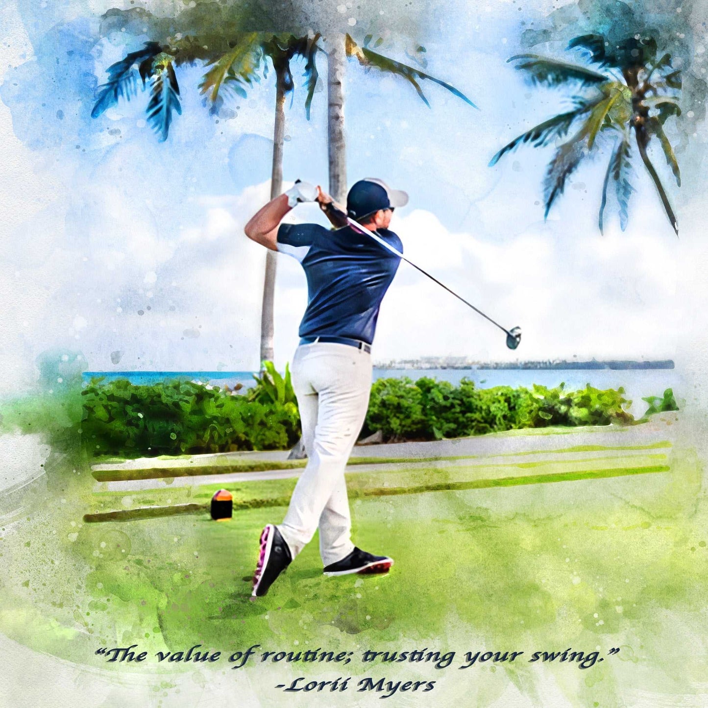 Unique Golf Gift for Golf Lovers | Gift Ideas for Golfers and Golf Fans - FromPicToArt