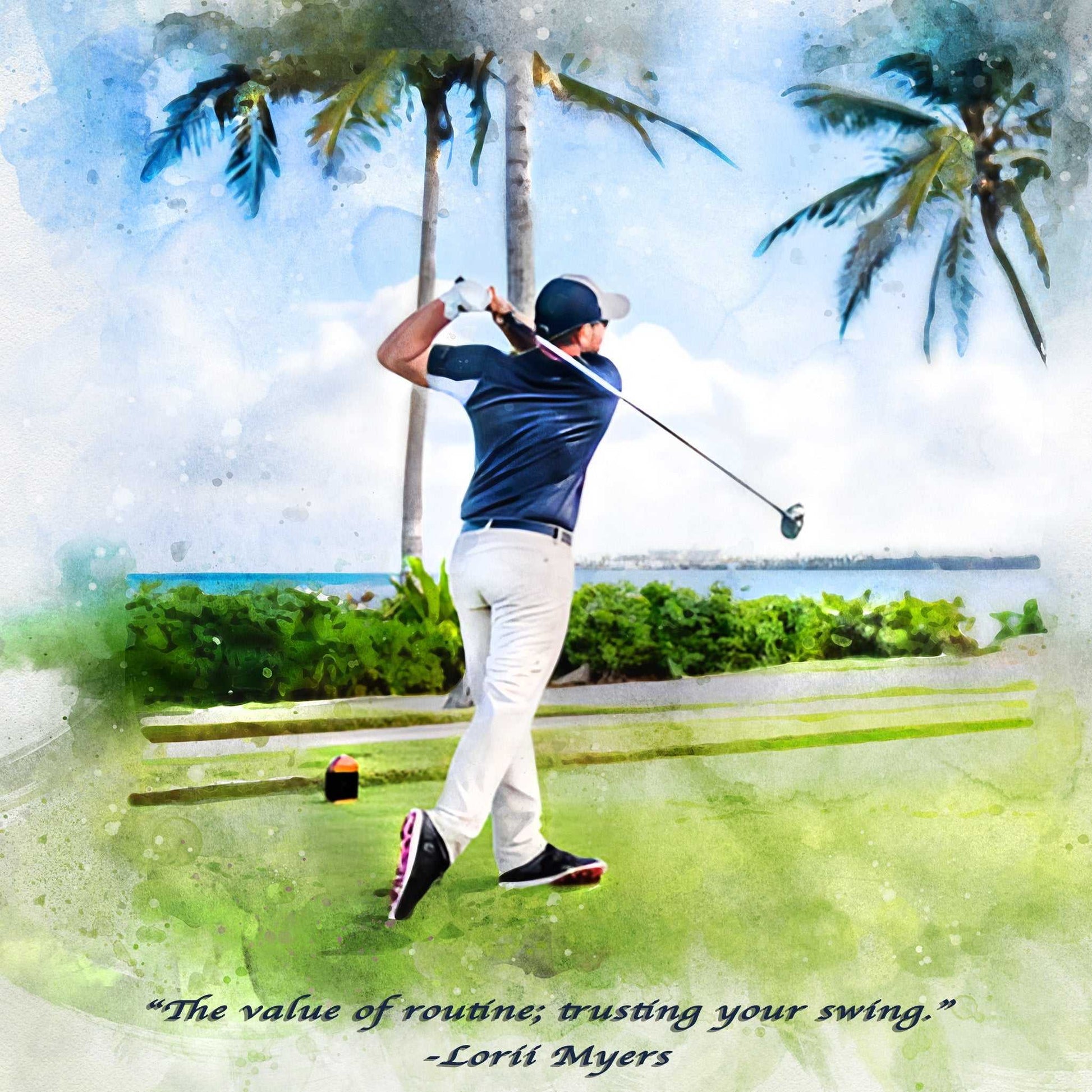 Unique Golf Gift for Golf Lovers | Gift Ideas for Golfers and Golf Fans - FromPicToArt