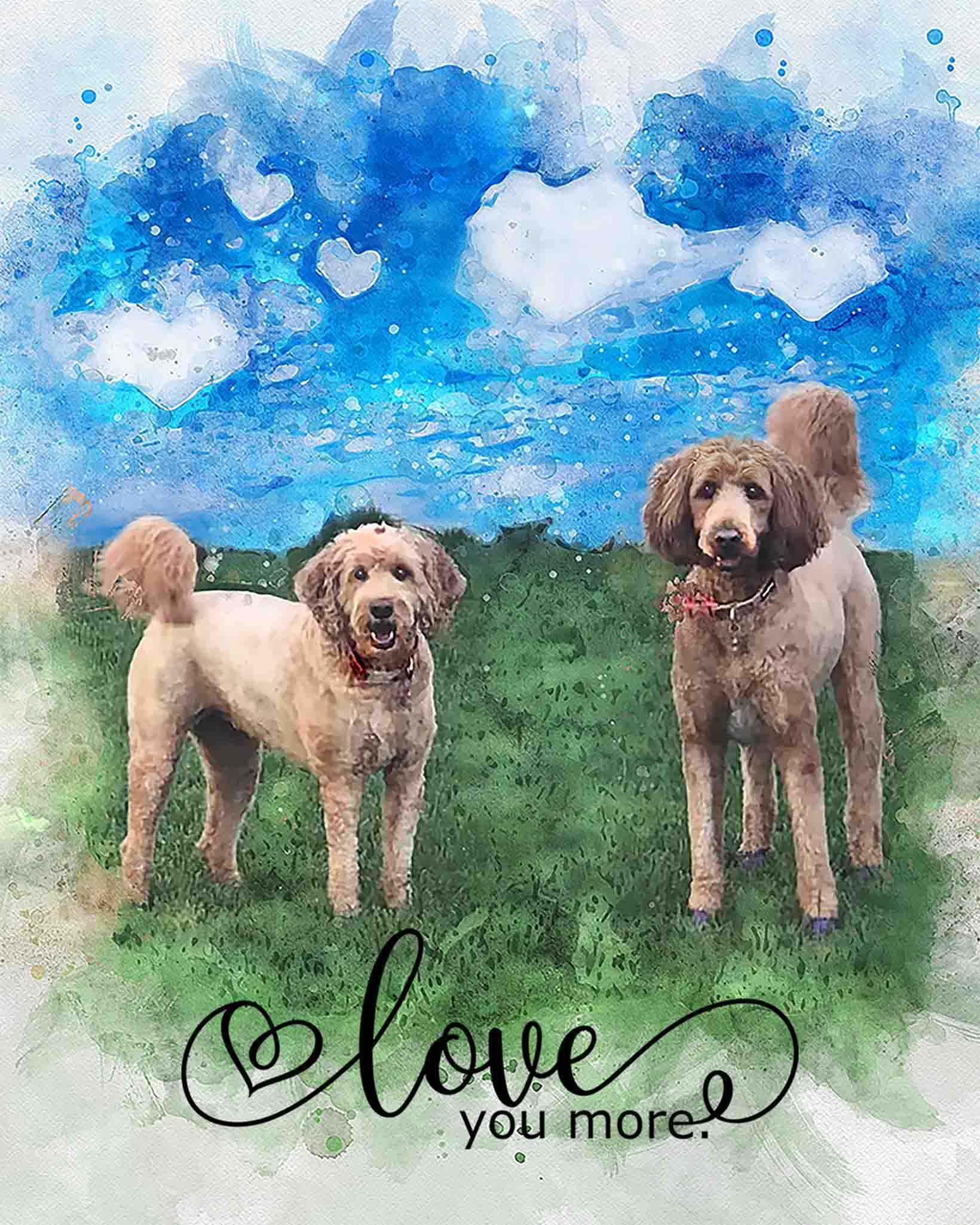 Unique Pet Canvas | Custom Pet Paintings on Canvas | Personalized Pet Portraits - FromPicToArt