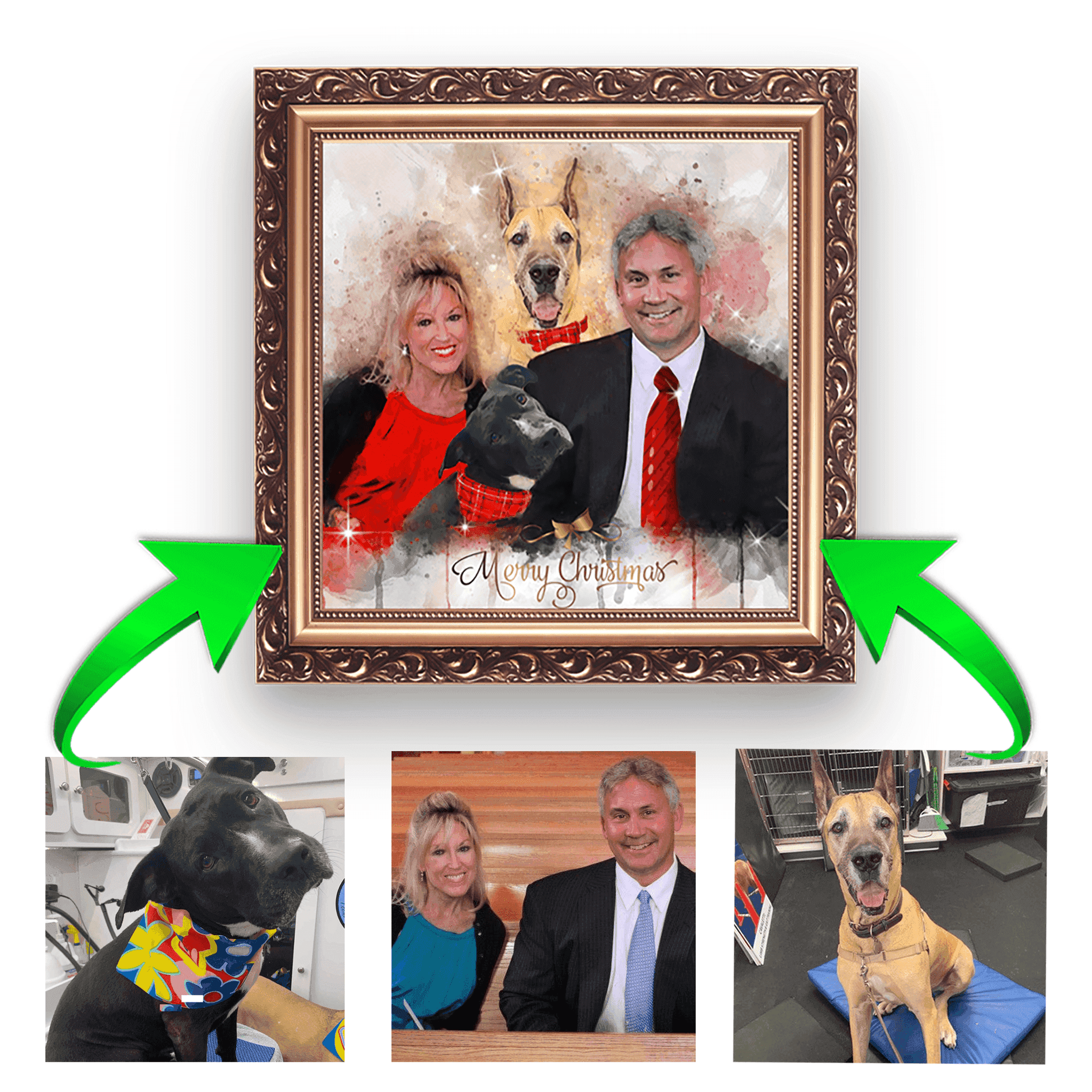 We Create Pictures with Deceased Loved Ones | Custom Painting From Photo - FromPicToArt